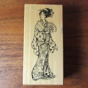 3 for $36 - rubber stamp E-2609 geisha 2001 PSX (W4648)